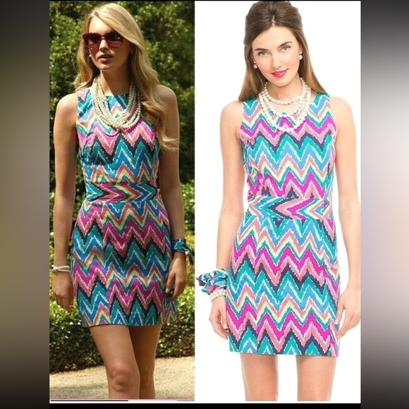 Lilly Pulitzer Kirkland Hearts a Flutter Shift Dress Size 2 - Picture 1 of 9